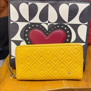 ⭐️Stylish VGC Tory Burch Quilted Fleming Continental Zip Around Wallet